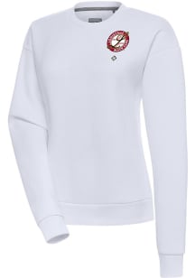Antigua Louisville Black Caps Womens White Victory Crew Sweatshirt