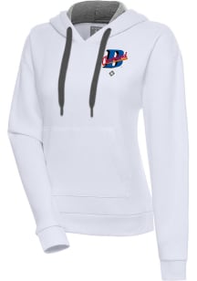 Antigua Cleveland Buckeyes Womens White Victory Hooded Sweatshirt