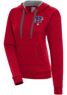 Antigua Cleveland Buckeyes Womens Red Victory Hooded Sweatshirt