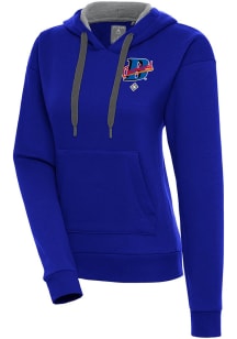 Antigua Cleveland Buckeyes Womens Blue Victory Hooded Sweatshirt