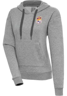 Antigua Kansas City Monarchs Womens Grey Victory Hooded Sweatshirt