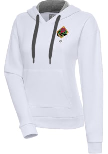 Antigua Pittsburgh Crawfords Womens White Victory Hooded Sweatshirt
