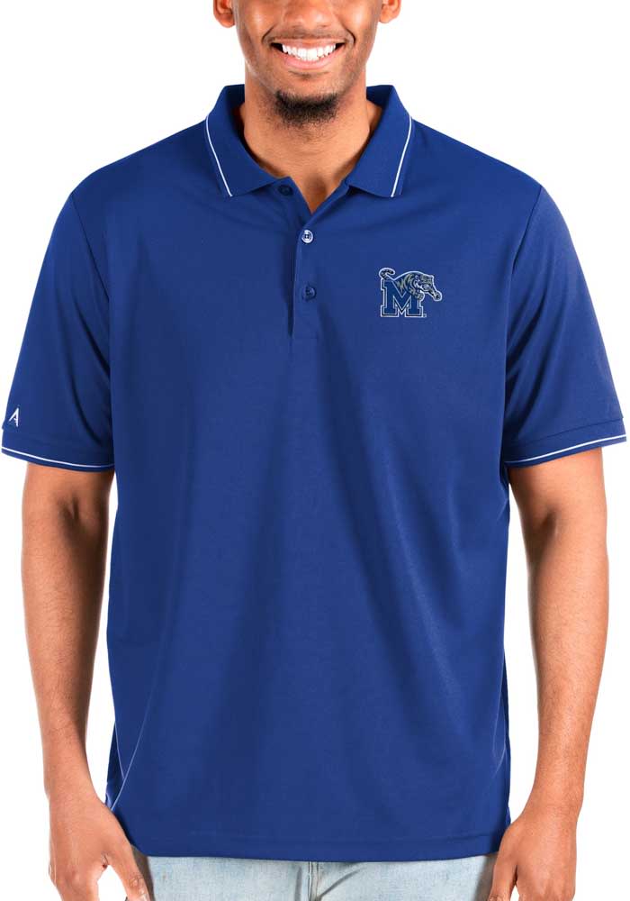 Antigua Memphis Tigers Mens Blue Affluent Big and Tall Polos Shirt