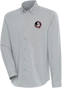 Antigua Florida State Seminoles Mens Grey Compression Long Sleeve Dress Shirt