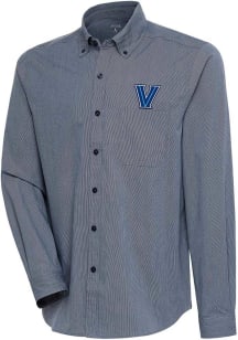 Antigua Villanova Wildcats Mens Navy Blue Compression Long Sleeve Dress Shirt