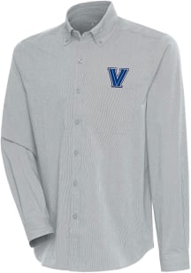 Antigua Villanova Wildcats Mens Grey Compression Long Sleeve Dress Shirt