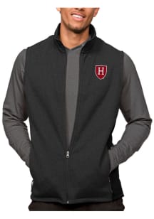 Antigua Harvard Crimson Mens Black Course Sleeveless Jacket