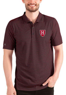 Antigua Harvard Crimson Mens Black Esteem Short Sleeve Polo