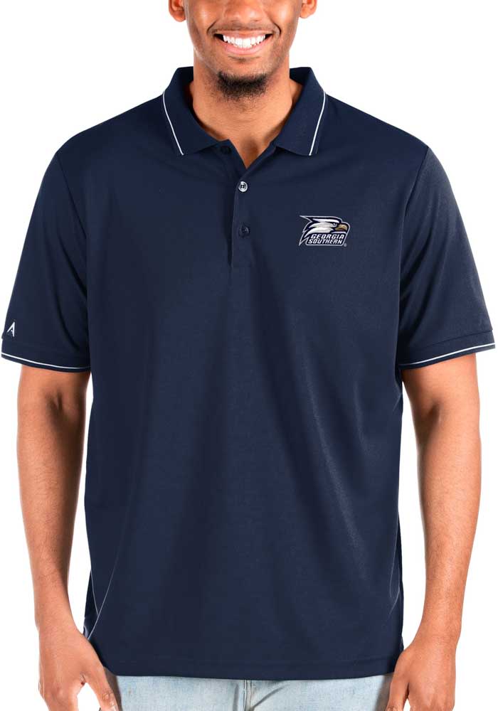 Antigua Georgia Southern Eagles Mens Navy Blue Affluent Big and Tall Polos Shirt