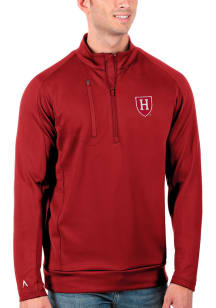 Antigua Harvard Crimson Mens Red Generation Long Sleeve 1/4 Zip Pullover