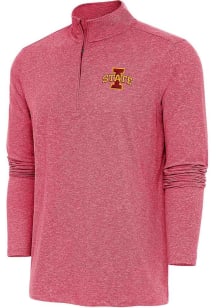 Antigua Iowa State Cyclones Mens Red Hunk Long Sleeve 1/4 Zip Pullover
