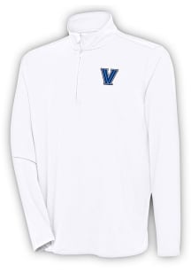 Antigua Villanova Wildcats Mens White Hunk Long Sleeve 1/4 Zip Pullover