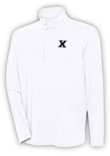 Antigua Xavier Musketeers Mens White Hunk Long Sleeve 1/4 Zip Pullover