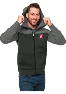 Antigua Harvard Crimson Mens Grey Protect Long Sleeve Full Zip Jacket