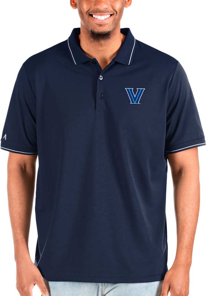 Antigua Villanova Wildcats Mens Navy Blue Affluent Big and Tall Polos Shirt