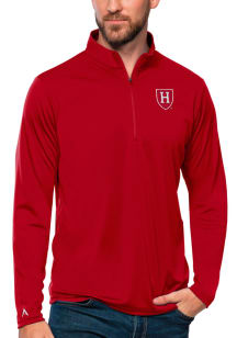 Antigua Harvard Crimson Mens Red Tribute Long Sleeve 1/4 Zip Pullover