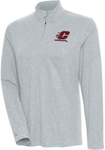 Antigua CMU Chippewas Womens Grey Confront 1/4 Zip Pullover