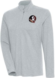 Antigua Florida State Womens Grey Confront 1/4 Zip Pullover