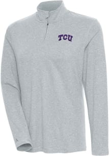 Antigua Horned Frogs Womens Grey Confront 1/4 Zip Pullover