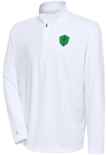 Antigua Seattle Sounders FC Mens White Tribute Long Sleeve 1/4 Zip Pullover