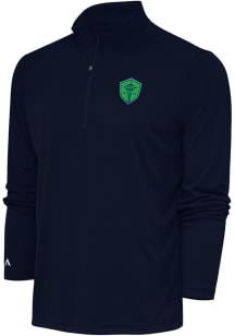 Antigua Seattle Sounders FC Mens Navy Blue Tribute Long Sleeve 1/4 Zip Pullover