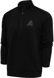 Antigua Arizona Diamondbacks Mens Black Generation Long Sleeve 1/4 Zip Pullover