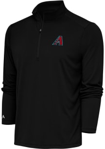 Antigua Arizona Diamondbacks Mens Black Tribute Long Sleeve 1/4 Zip Pullover