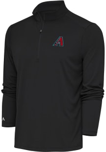 Antigua Arizona Diamondbacks Mens Grey Tribute Long Sleeve 1/4 Zip Pullover