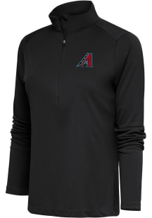 Antigua Arizona Diamondbacks Womens Grey Tribute 1/4 Zip Pullover