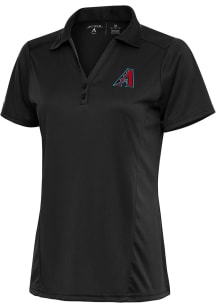Antigua Arizona Diamondbacks Womens Grey Tribute Short Sleeve Polo Shirt