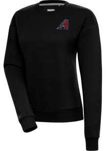 Antigua Arizona Diamondbacks Womens Black Victory Crew Sweatshirt