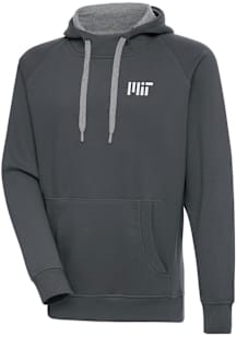 Antigua MIT Engineers Mens Charcoal Victory Long Sleeve Hoodie
