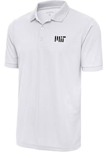 Antigua MIT Engineers Mens White Legacy Pique Short Sleeve Polo