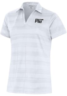 Antigua MIT Engineers Womens White Compass Short Sleeve Polo Shirt