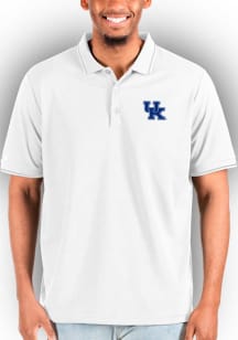 Antigua Kentucky Wildcats White Affluent Big and Tall Polo