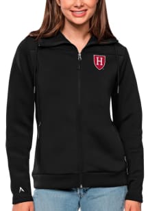 Antigua Harvard Crimson Womens Black Protect Medium Weight Jacket