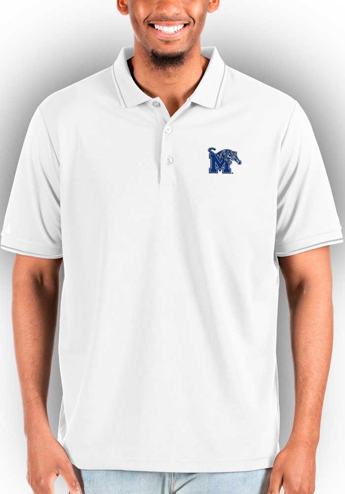 Antigua Memphis Tigers Mens White Affluent Big and Tall Polos Shirt