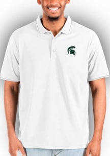 Antigua Michigan State Spartans White Affluent Big and Tall Polo