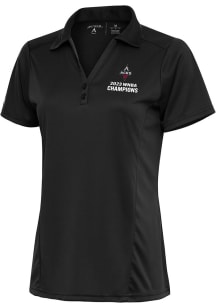 Antigua Las Vegas Aces Womens Grey 2023 WNBA Champions Tribute Short Sleeve Polo Shirt
