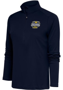 Antigua Michigan Wolverines Womens Navy Blue 2023 College Football Playoff Champions Tribute 1/4..