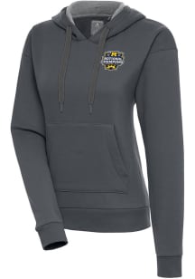 Antigua Michigan Wolverines Womens Charcoal 2023 College Football Playoff Champions Victory Hood..