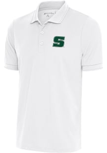 Antigua Slippery Rock White Affluent Big and Tall Polo