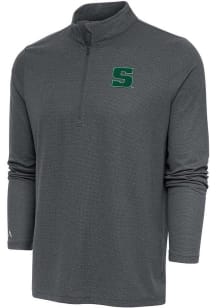 Antigua Slippery Rock Mens Charcoal Epic Long Sleeve 1/4 Zip Pullover
