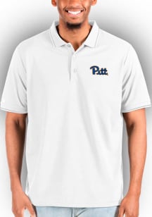 Antigua Pitt Panthers White Affluent Big and Tall Polo