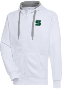 Antigua Slippery Rock Mens White Victory Long Sleeve Full Zip Jacket