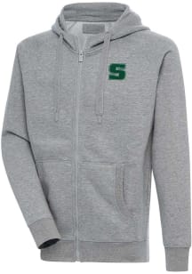 Antigua Slippery Rock Mens Grey Victory Long Sleeve Full Zip Jacket