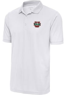 Antigua Washington University Bears White Legacy Pique Big and Tall Polo