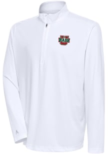 Antigua Washington University Bears Mens White Tribute Long Sleeve Qtr Zip Pullover