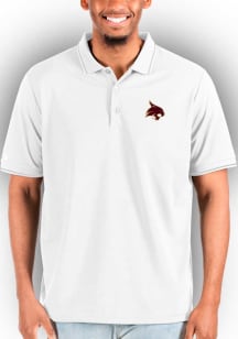 Antigua Texas State Bobcats White Affluent Big and Tall Polo