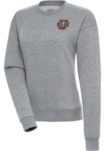 Antigua Washington University Bears Womens Grey Victory Crew Sweatshirt